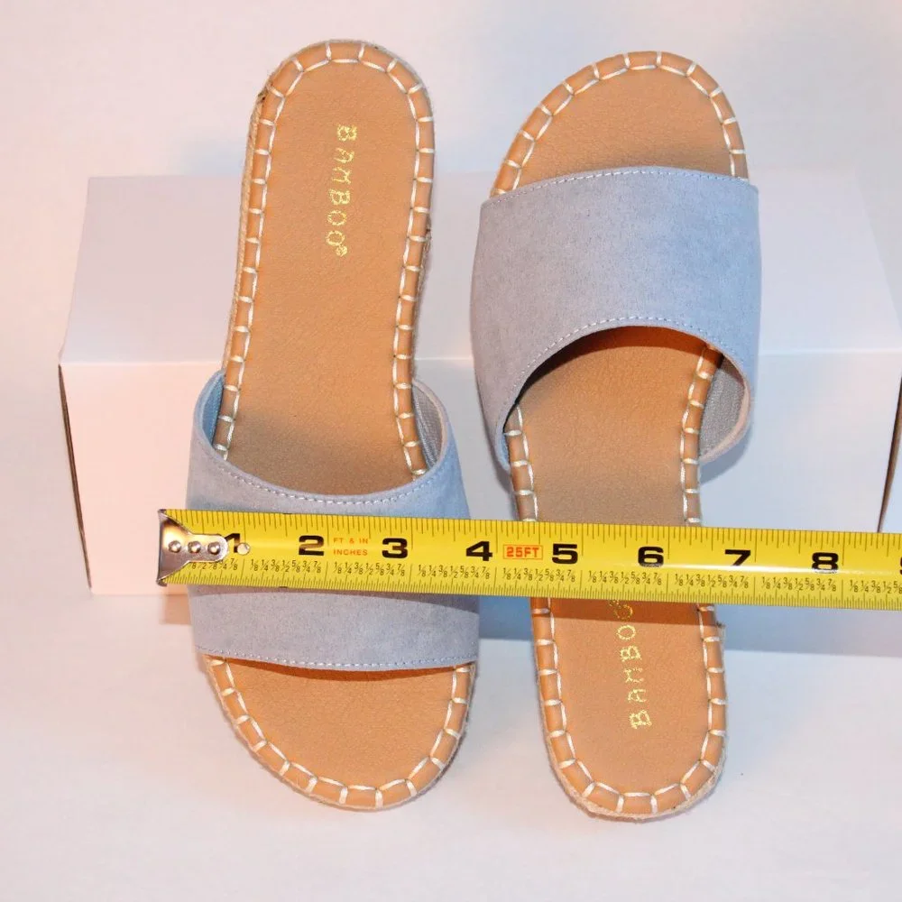 BAMBOO Baby Blue Sandals - Picture 2 of 12